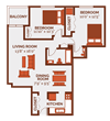 two bedroom apartment floor plan